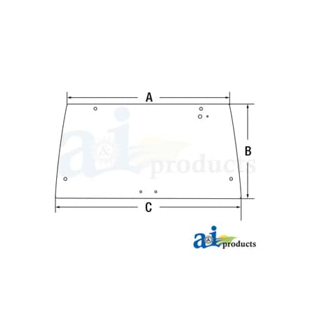 A & I Products Glass, Rear 53" x33" x4" A-1330904C2